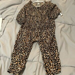 Old Navy Leopard Print Baby Jumpsuit